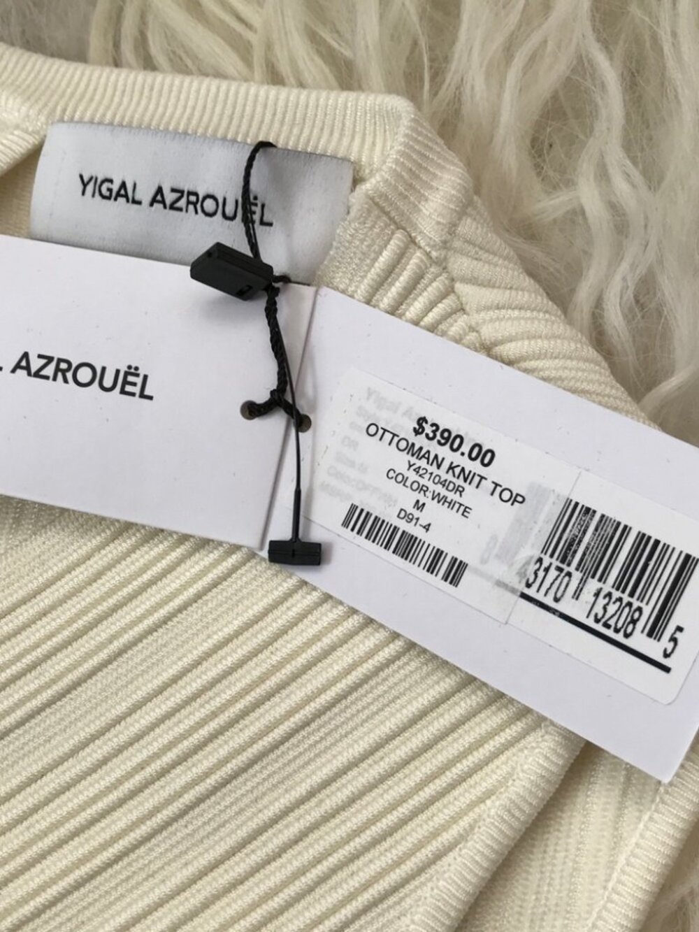 Yigal AzrouëlChevron Ottoman Knit Top 1767 - Picture 6 of 8